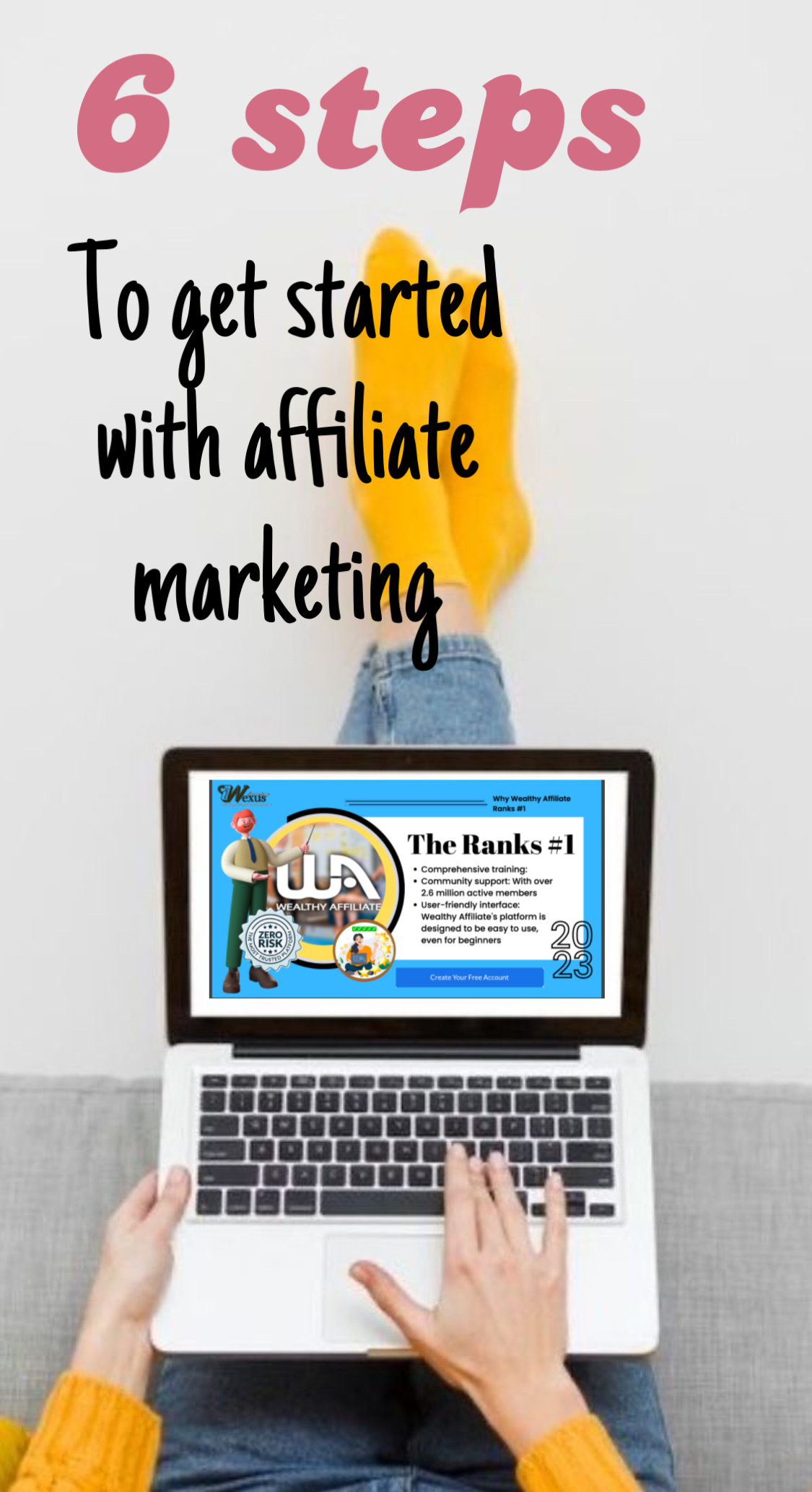 steps to get started with affiliate marketing and create passive income: 